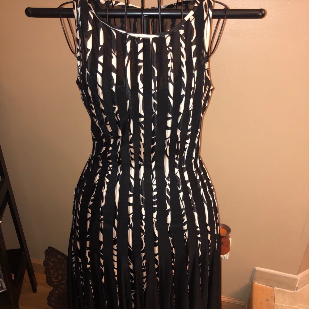 Black and white designed dress